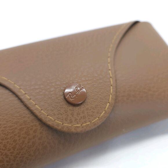 Ray-Ban Sunglasses Logo Brown Snap Closure Aviator Replacement CASE ONLY EUC - Picture 4 of 8